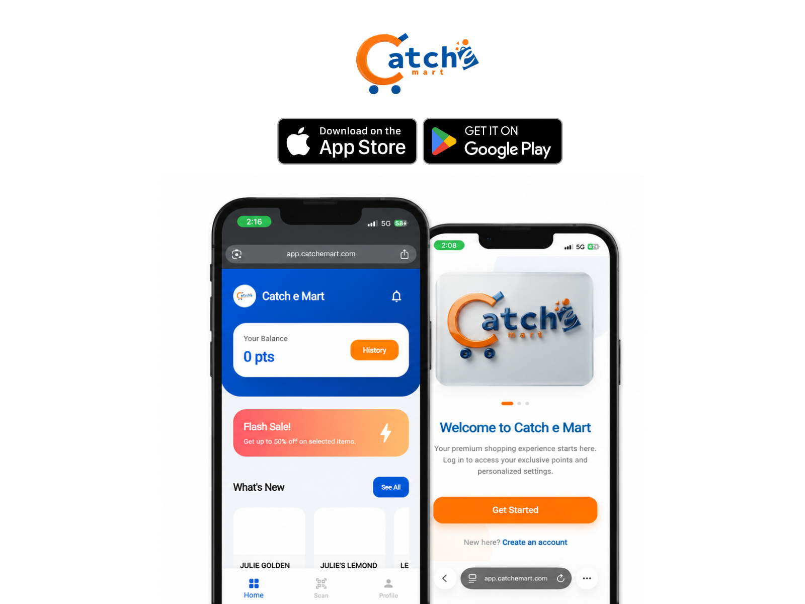 Catch E Mart App Mockup